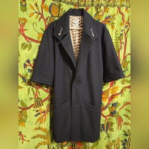 Shell Corp Men's Navy Crop Sleeve Peacoat Size L